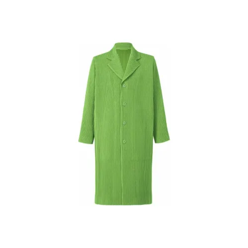 Homme Plissé Issey Miyake Зеленое Унисекс Пальто