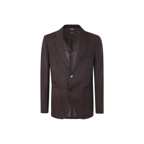 Zegna Бизнес-костюм Пальто Мужской Коричневый