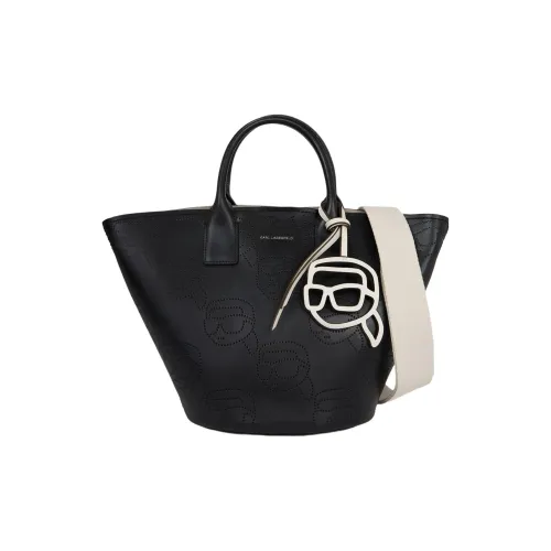 KARL LAGERFELD IKON Телячья кожа Сумка на одно плечо Унисекс Черный