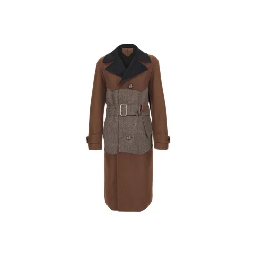 Ferragamo Мужское пальто темно-коричневого цвета