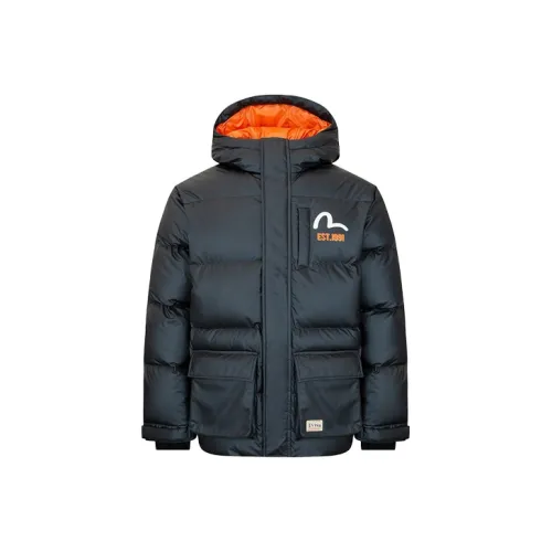 EVISU Черный Мужской Пуховик