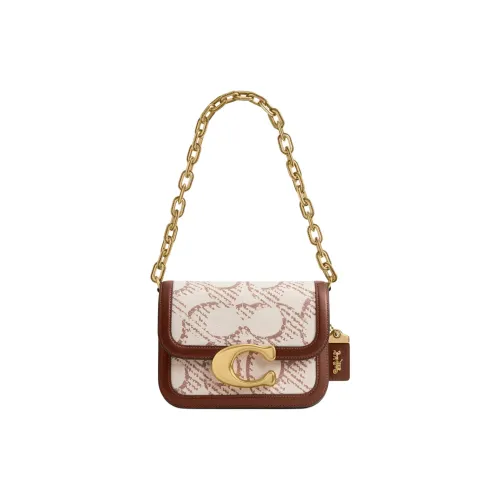 COACH IDOL Подпись Холст и Кожа Сумка через плечо Сумка Маленькая Женская Естественный