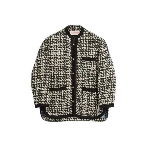 Valentino Шерсть Твид Рубашка Куртка Куртки Пальто Мужской Черный