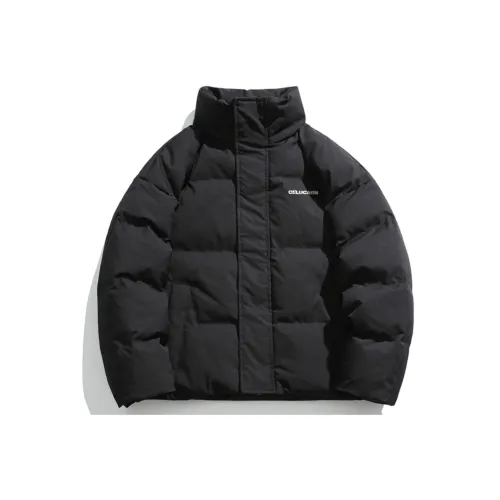 CELUCASN Хлопковый пуховик унисекс черного цвета