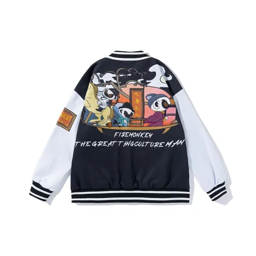 FireMonkey Черный/Белый Унисекс Бейсбольные Джерси