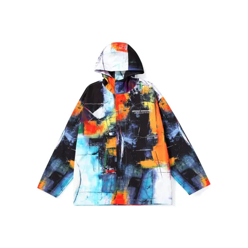 GENANX Куртки Пальто Унисекс Индивидуальный С принтом