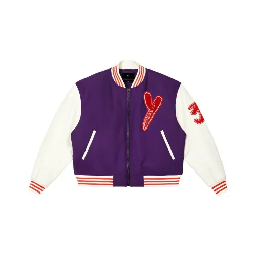 Y 3 Фиолетовый и Белый Унисекс Бейсбольные Джерси