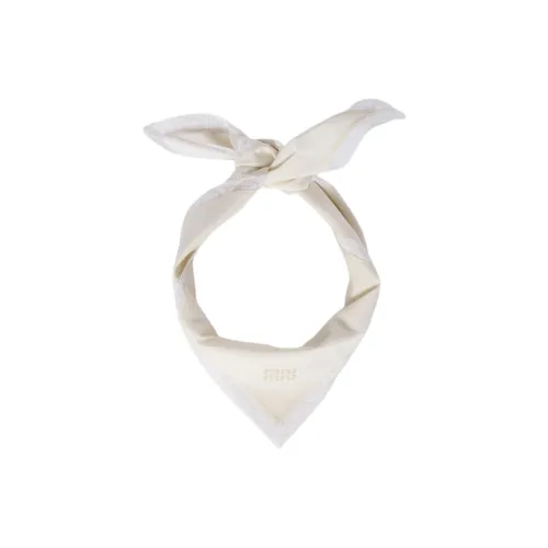 MIU MIU Хлопковый шелк Шарфы Унисекс Белый