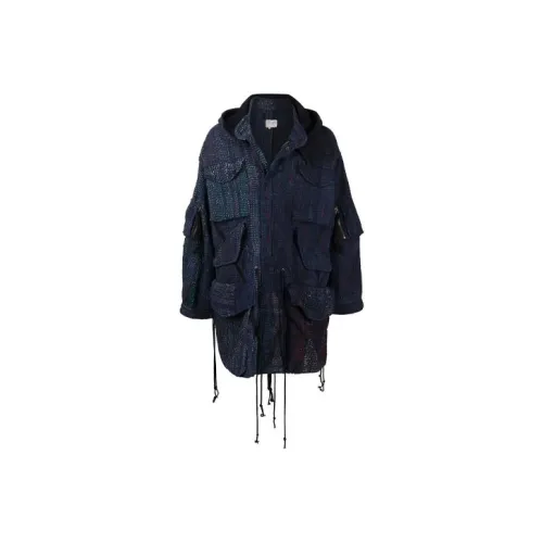 GREG LAUREN Blue Men's Coat GREG LAUREN Синий Мужской Пальто