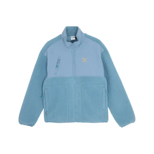 PUMA CNY Year of the Dragon Series Бархат Feel Куртка Унисекс Light Синий