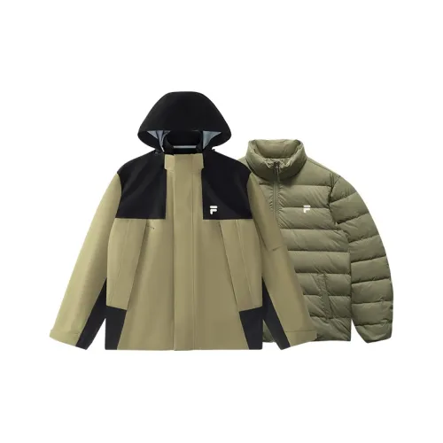 FILA FUSION FOB Трейл Бег Поход Водонепроницаемый And Теплый Ветровка Унисекс 2 Предмета Комплект Бабочка Зеленый