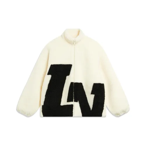 LINING Sports Fashion Collection Хлопковый пуховик унисекс цвет папирусный белый