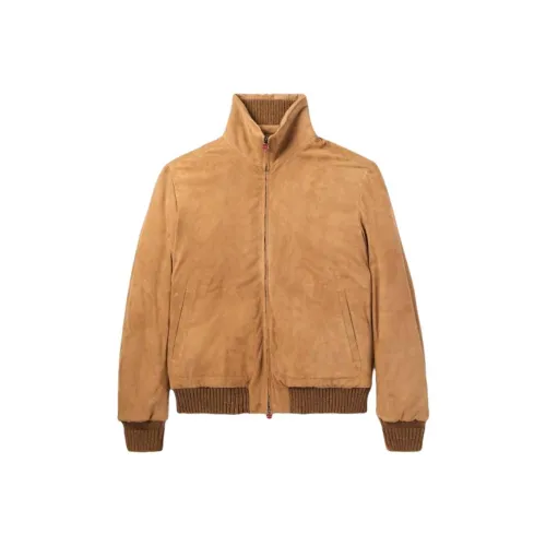 KITON Коричневые Мужские Куртки