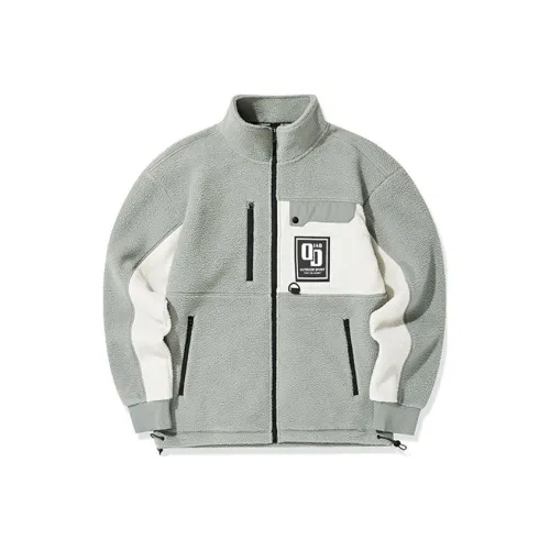 QIAODAN Вельвет Feel Куртка Мужская Керамика Серый Зеленый Дымчатый Белый