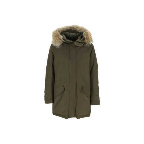 WOOLRICH Мужское пальто темно-зеленого цвета