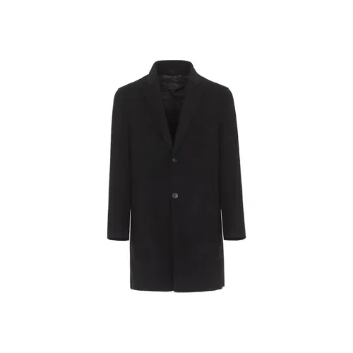 BRAUN BUFFEL Черное мужское пальто