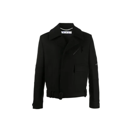 OFF Белый FW20 Пальто Мужской Черный