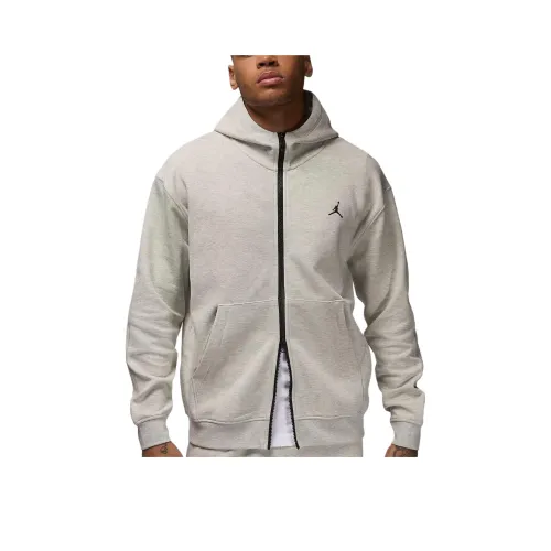 Jordan Sport HOOP Флис Мужской Dri Fit Full Zip Hoodie Куртки Пальто Мужской Серый