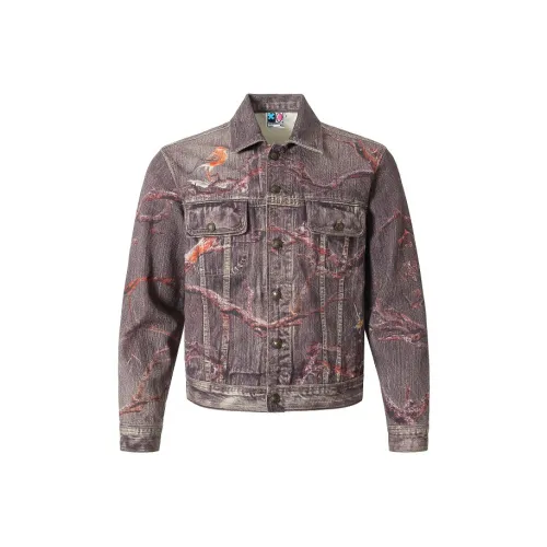 YADcrew Denim Jacket Unisex Dark Purple