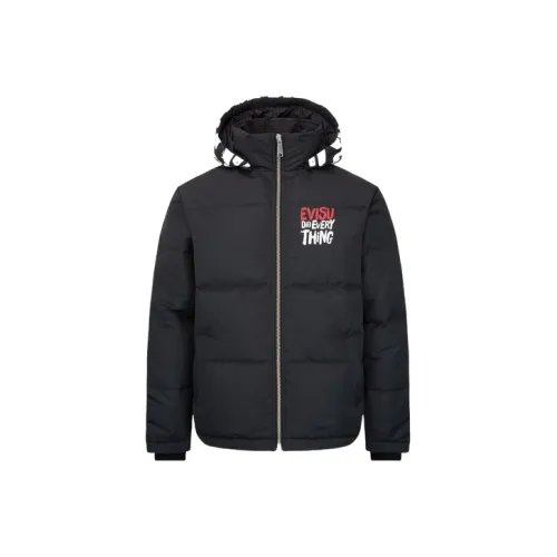 EVISU Черный Мужской Пуховик