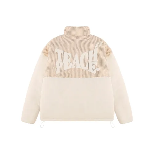 Teach Peace Хлопковый пуховик унисекс хаки