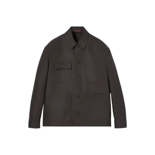 GUCCI FW24 Куртки и Пальто Мужской Темно-Коричневый