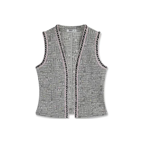 SAKUN Серый Унисекс Жилеты