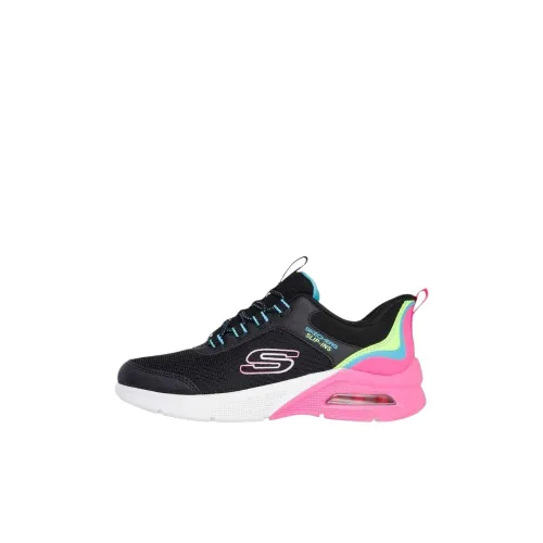 Skechers Kids Slip-resistant Abrasion-resistant Low Top Kids Lifestyle Shoes Black Children Aged 3-7 Years Скекиерс Кидс Противоскользящие Устойчивые к истиранию Низкие Кеды для Детей Черные Дети Возраст 3-7 лет