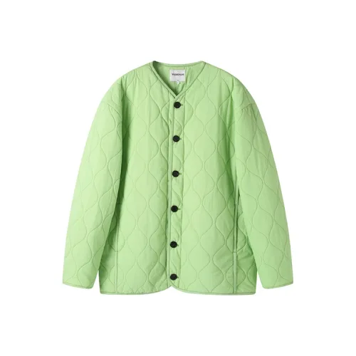 YOSHIYOYI Хлопковый пуховик унисекс неоновый зеленый