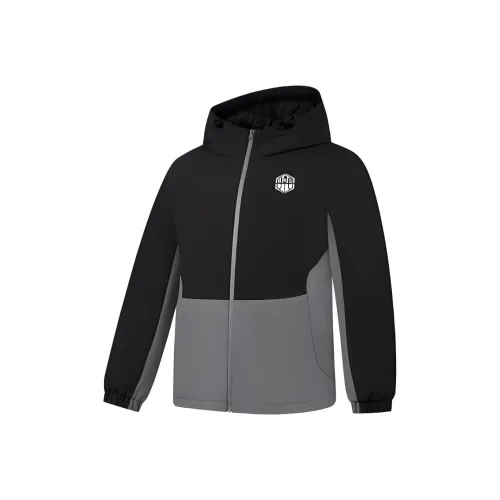 QIAODAN Sports Life Collection Пуховик Мужской Черный Камень Path Серый