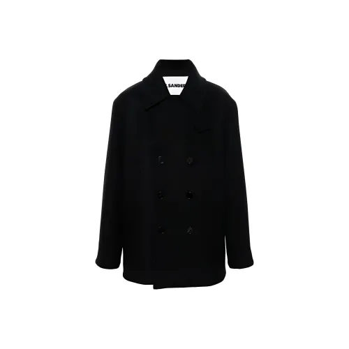 JIL SANDER Мужское пальто морского синего цвета