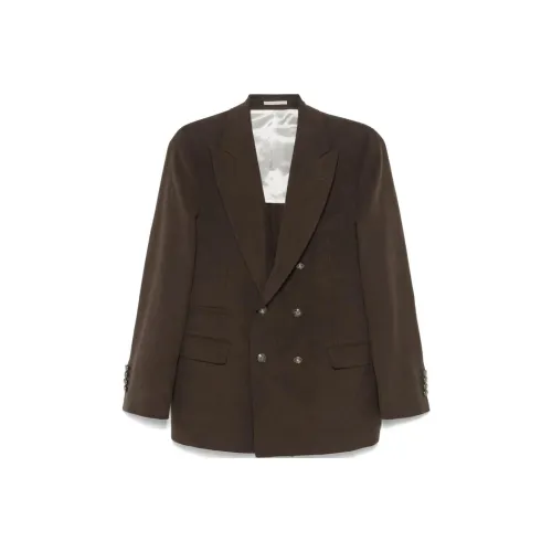 BRUNELLO CUCINELLI SS25 Бизнес-костюм Пальто Мужской Коричневый