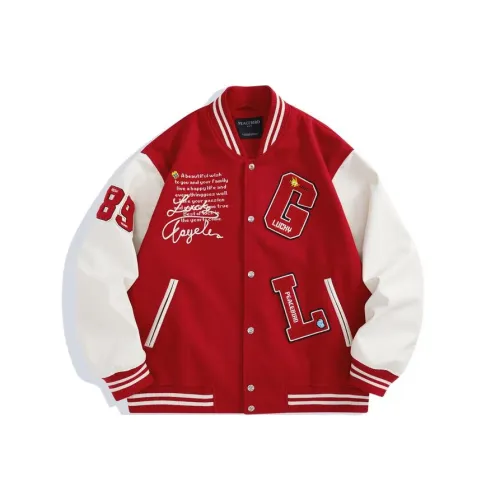 PEACEBIRD MEN Бейсбольная куртка Унисекс Красный