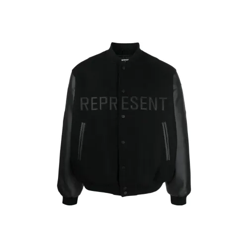 REPRESENT Бейсбольная куртка Мужская Черная
