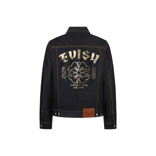 EVISU Джинсовый синий Мужской Джинсовые куртки