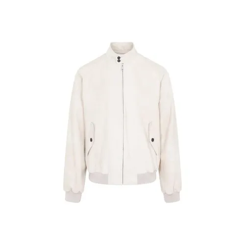 PRADA SS23 Velvet Feel Coat Men's White