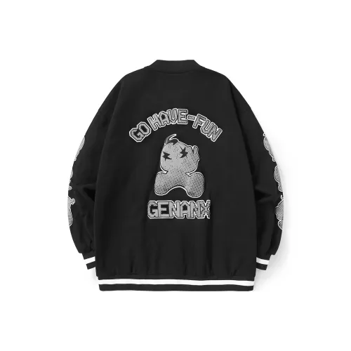 GENANX Loose Fit Baseball Jacket Unisex GENANX Свободный крой Бейсбольная куртка Унисекс