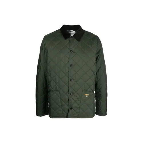 BARBOUR SS23 Хлопковый пуховик Мужской Армейский зеленый
