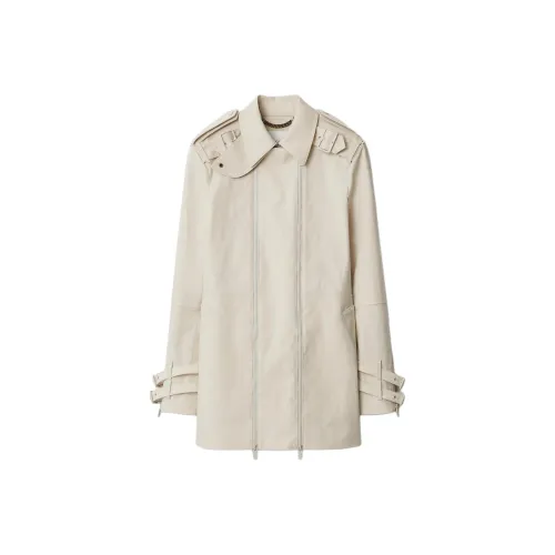 Burberry Trench SS25 Куртки Пальто Мужской Белый