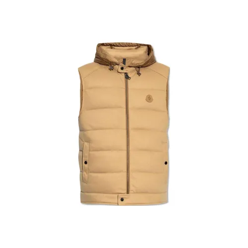 MONCLER Коричневый Мужской Жилеты