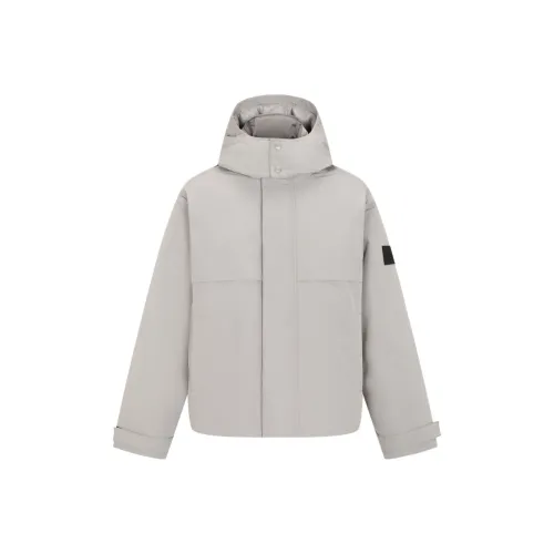 CALVIN KLEIN Пуховик Мужской Светло-Серый