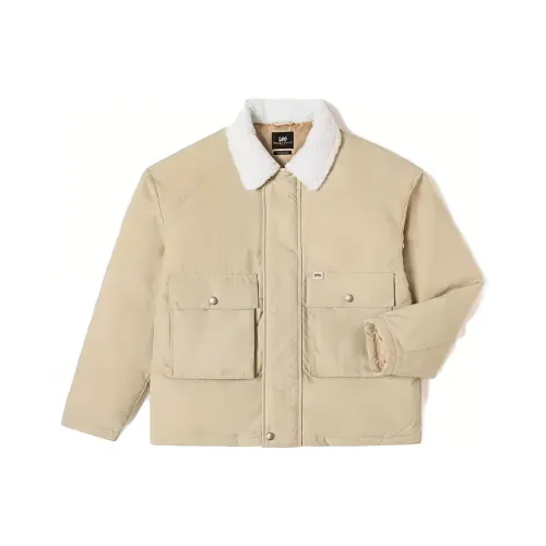 Мужская пуховая куртка Lee Co-branded модель светлый хаки