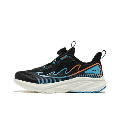 ERKE KIDS Лезвие Edge Slip-Resistant Abrasion-Resistant Low Top Детская Беговая Обувь Черный Синий