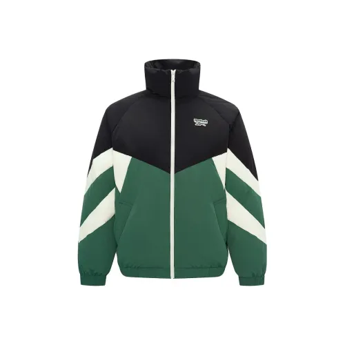 Reebok Темно-зеленый/Черный/Бежевый Белый Унисекс Пуховики