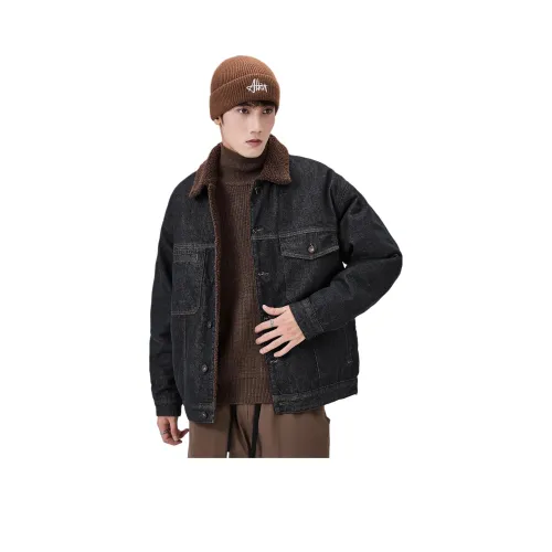 ALL IN Деним Куртка Мужская с воротником "Swallow's Neck" Синяя