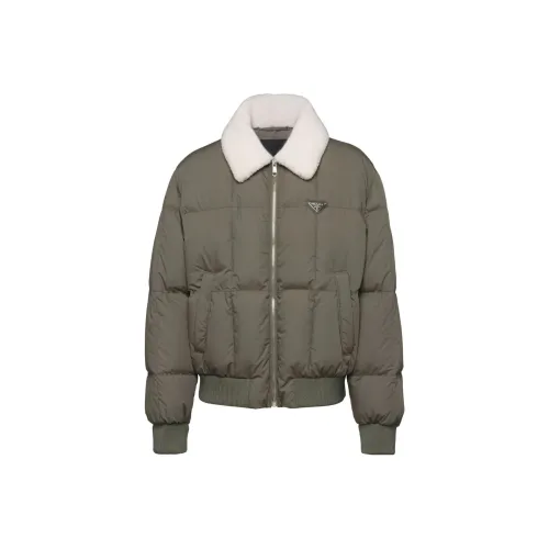 PRADA Темно-зеленый Мужской Пуховик