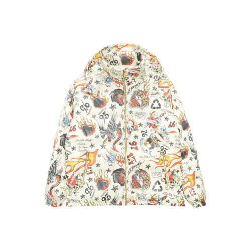 Ed Hardy Айвори Белый E1ODM249 Мужской Пуховик