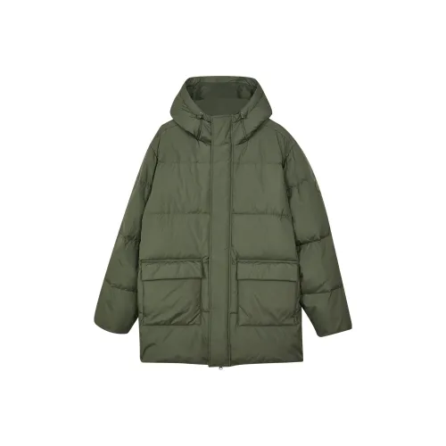 Skechers Пуховик Мужской Морская капуста Коричневый 01EW