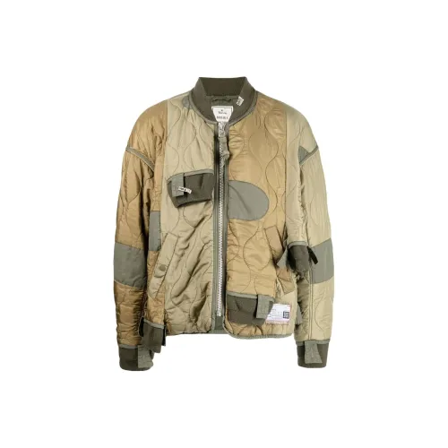 Maison Mihara Yasuhiro Коричневый Зеленый Мужской Пуховик (Пуховые куртки)