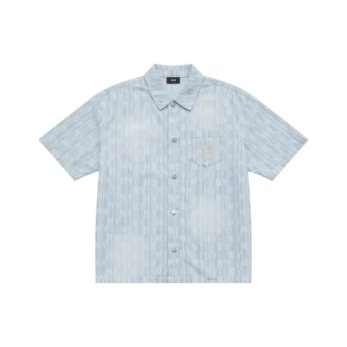 MLB MONOGRAM Коллекция New York Yankees SS25 Рубашка Unisex Light Blue
